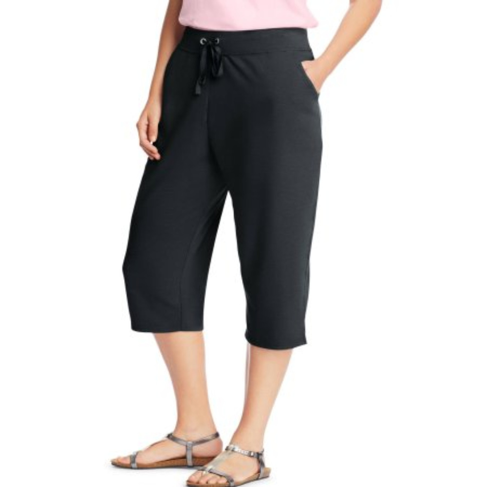Women's Plus-Size French Terry Pocket Capri